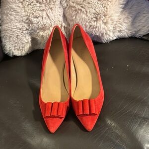 Talbots Red Heels Elegant Suede